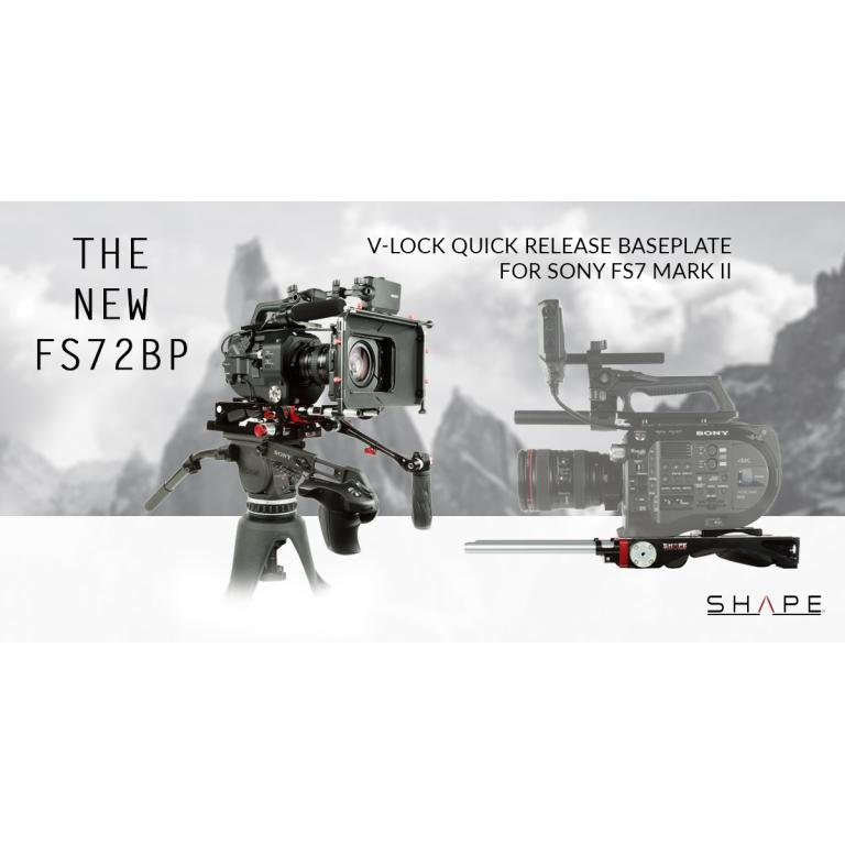 Read more about the article SHAPE FS72BP – SONY FS7M2 V-lock Quick Release Baseplate