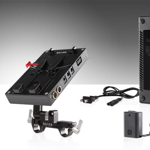Shape J-Box Kamera Netzteil, Ladegerät und Lithium-Ionen-Akku mit V-Mount <span style="font-family:"Arial",sans-serif">für die Sony A7 Serie