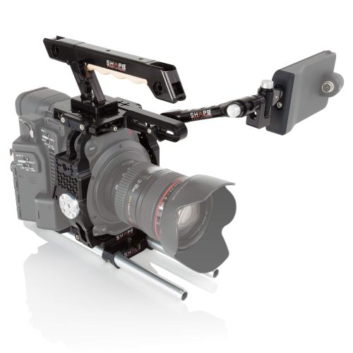 Kamera Cage für die Canon C200 inklusive Top Plate, Top Handle, View Finder Bracket Arm und Adapterplatte