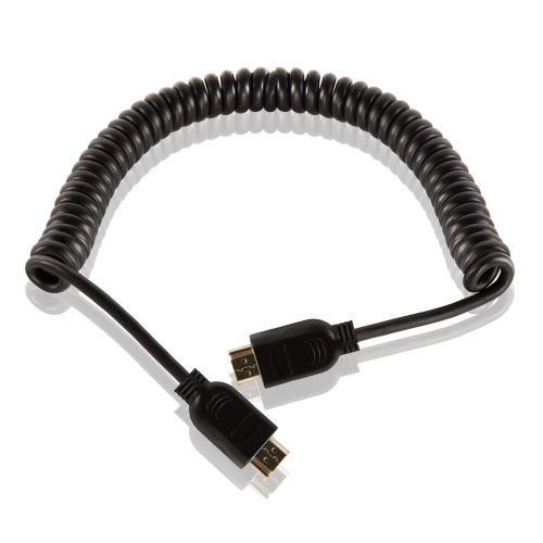 24 inches HDMI to HDMI coiled cable