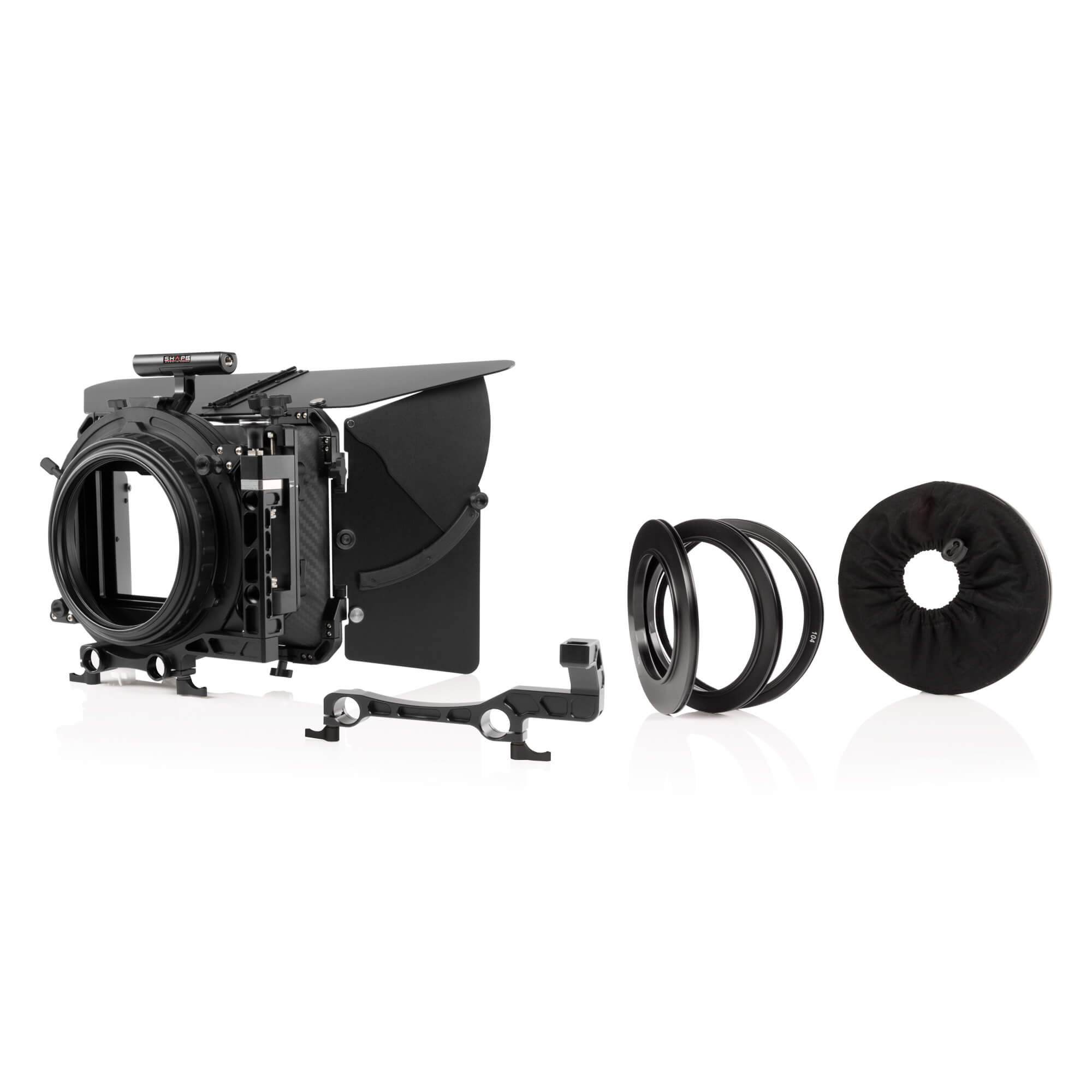 CAMTREE Carbon Fiber Professional Matte Box with Swing Away for 15mm Rod Support for Video DSLR Moving Making Camera Lenses up to 105mm C-MB-20-CF