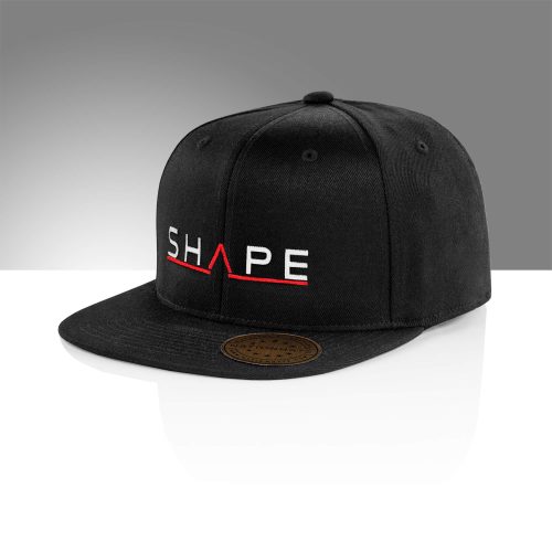 SHAPE 6 panel hat black classic logo