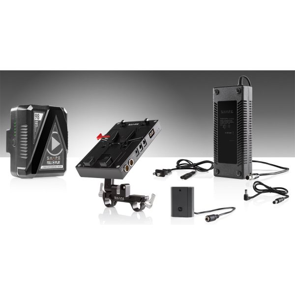 98 WH battery kit J-box camera power and charger for Sony a7R3, a7S3, a73, a7 IV, a7R4 and FX3