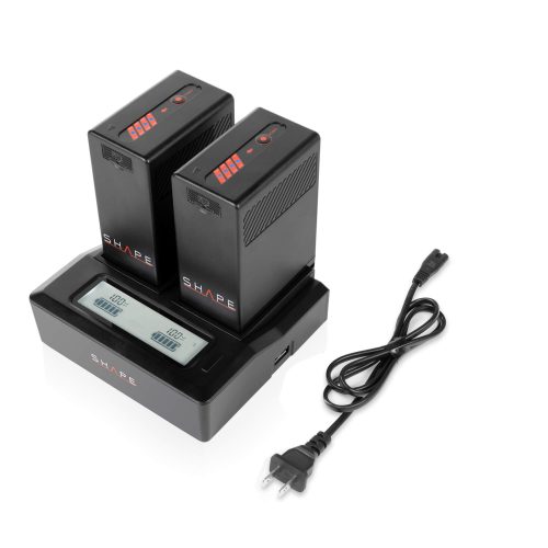 SHAPE BP-U65 lithium-ion two batteries with dual LCD charger