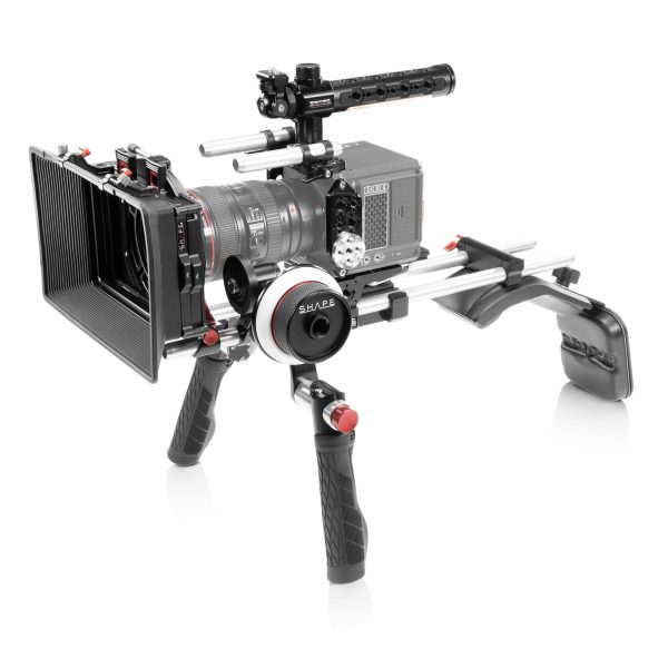 SHAPE RED® KOMODO™ shoulder mount with Matte box and Follow Focus