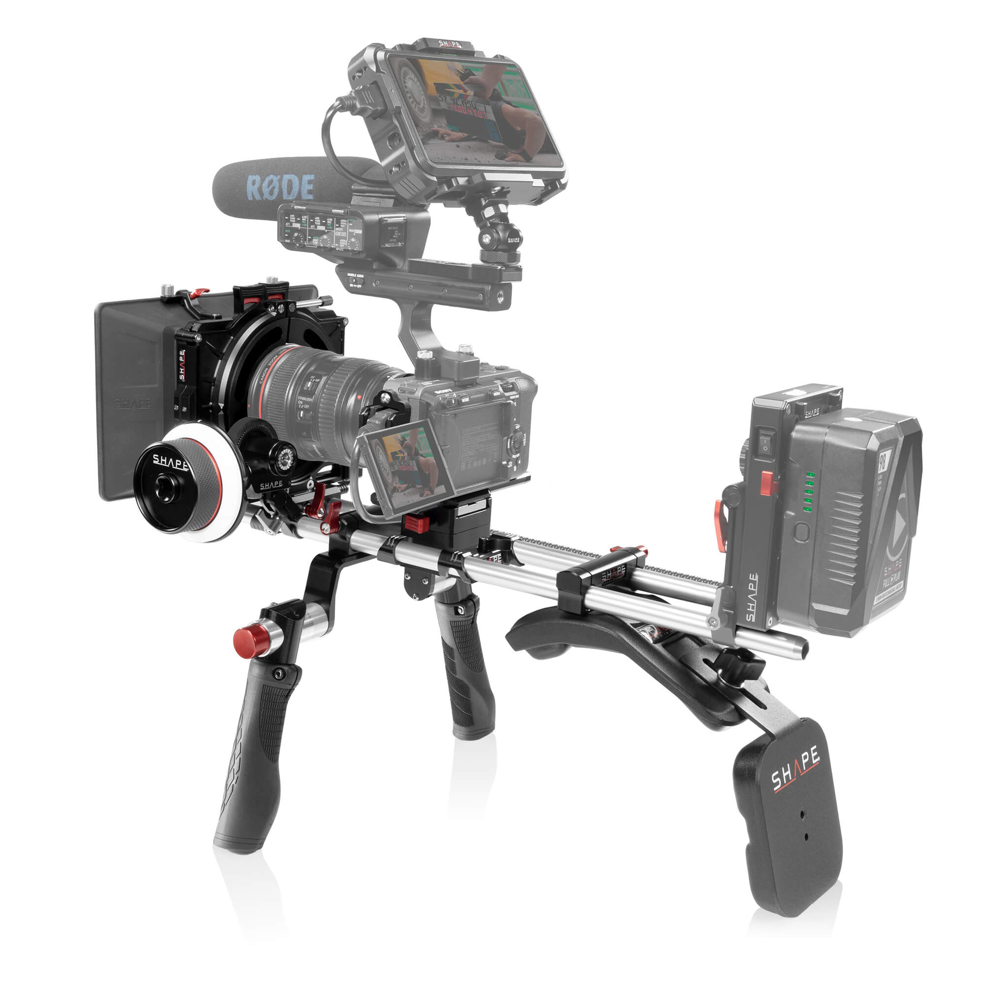 用於索尼FX3 相機的啞光盒跟焦器肩部裝備- SHAPE