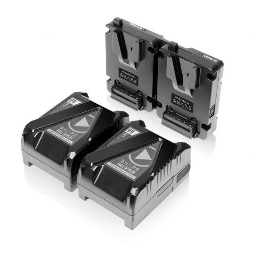 SHAPE 2X Mini V-mount 99Wh Batteries + Dual V-Mount Hot Swap Plate