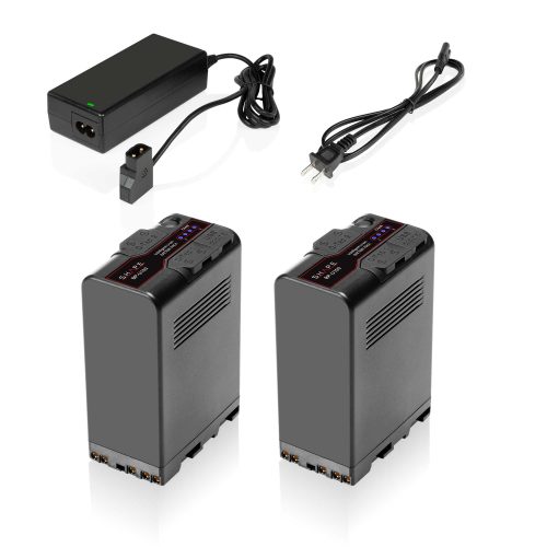 Deux Batteries SHAPE BP-U100 Lithium-Ion 98Wh, 14.4V, 6800 mAh avec Chargeur portatif